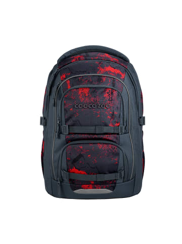 Coocazoo Schulrucksack-Set PORTER "Broken Black" 2-tlg. in Schwarz/Rot