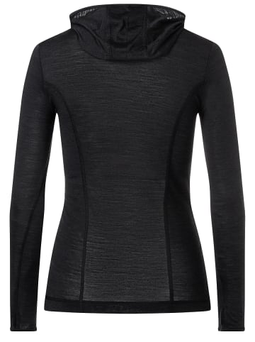 super.natural Merino Hoodie in schwarz