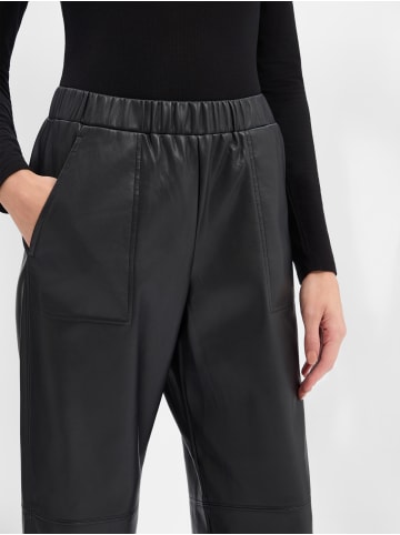 Marie Lund Kunstlederhose in schwarz
