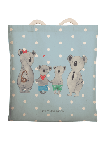 Mr. & Mrs. Panda Einkaufstasche Koala Familie zwei ohne Spruch in Blau Pastell