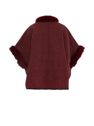 Usha Women Poncho in Weinrot