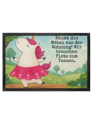 Mr. & Mrs. Panda Türvorleger Einhorn Ballerina Design mit Spruch in Weiß