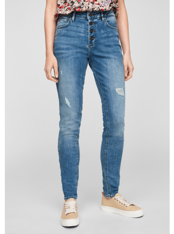 QS Denim Hose lang in Blau