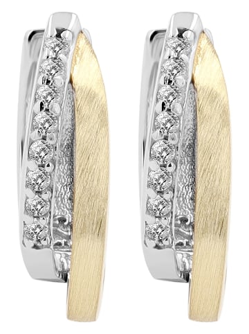 Adeliás Damen Ohrringe – Klappcreole aus 925 Silber in silber