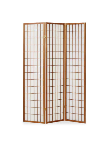 Homestyle4u 3-tlg. Paravent in Braun 132x175
