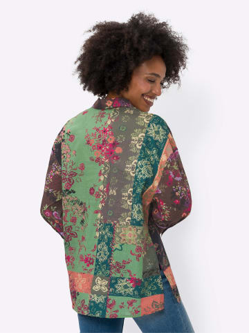 Heine Druckbluse in erdbeere-schilf-bedruckt