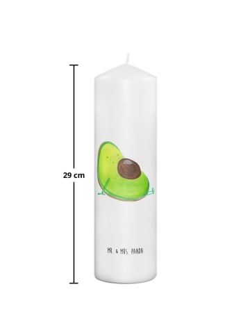 Mr. & Mrs. Panda Kerze Avocado Schwangerschaft ohne Spruch in Weiß