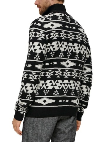 S. Oliver Longstrickjacke für Herren in Schwarz