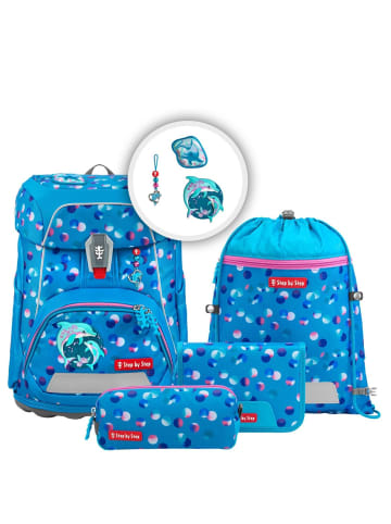 Step by Step Fit - Schulranzen Set 5tlg. (Danger Cat Chiko) in Dolphin Finja