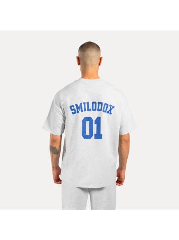 SMILODOX T-Shirt Rayk in Grau Melange