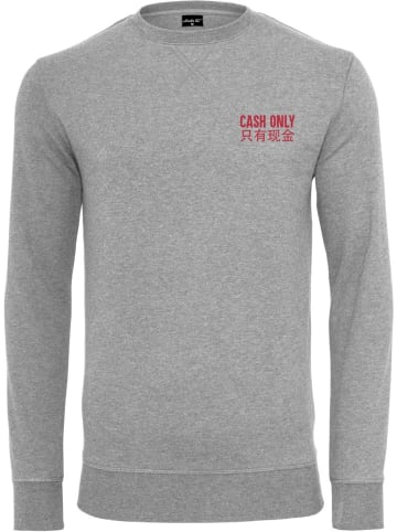 Mister Tee Pullover "Cash Only Crewneck" in Grau