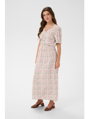 Cream Kleid CRTiah Feminine in White w. Pink Small Flowers