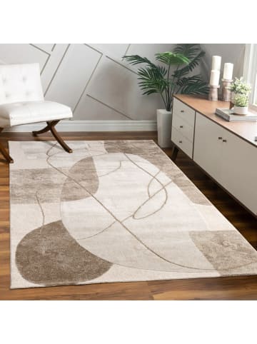 KADIMA DESIGN Teppich Kurzflor Abstrakt Wohnzimmer in Beige