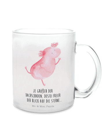Mr. & Mrs. Panda Tasse Axolotl Tanzen mit Spruch in Transparent