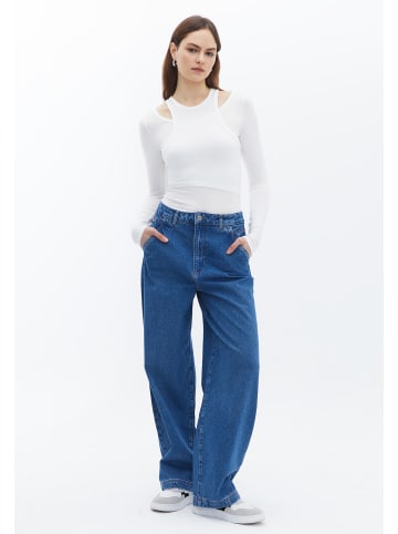 OXXO Röhrenhose MID BLUE DENIM