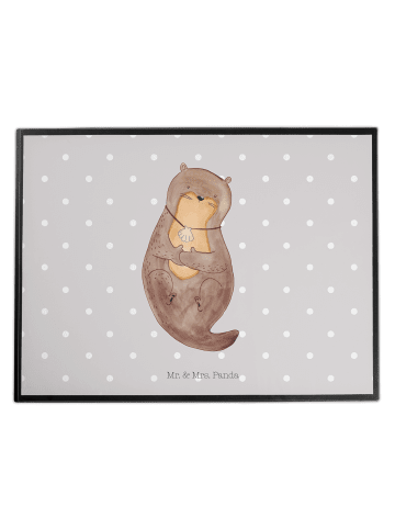 Mr. & Mrs. Panda schreibtischunterlage Otter Muschel ohne Spruch in Grau Pastell