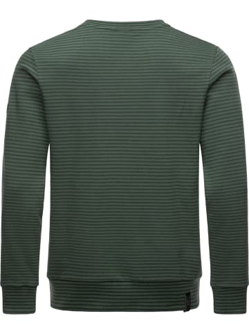 ragwear Streifenpullover Geron in Pine Green