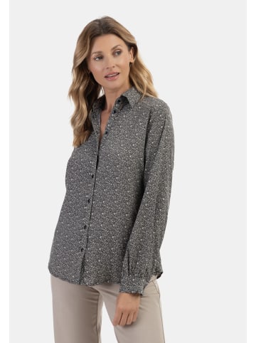 Usha Damen Bluse in Schwarz Beige
