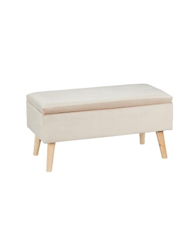 relaxdays Sitzbank in Creme - (B)80 x (H)41 x (T)40 cm