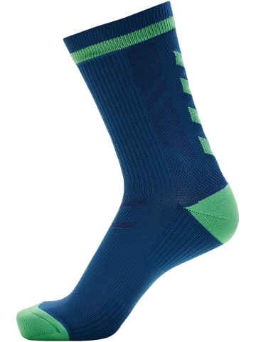Hummel Low Socken Elite Indoor Erwachsene in GREEN ASH/BLUE CORAL