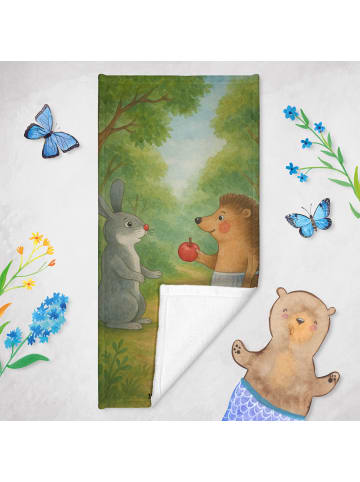 Mr. & Mrs. Panda Badetuch Hase Igel Design ohne Spruch in Weiß