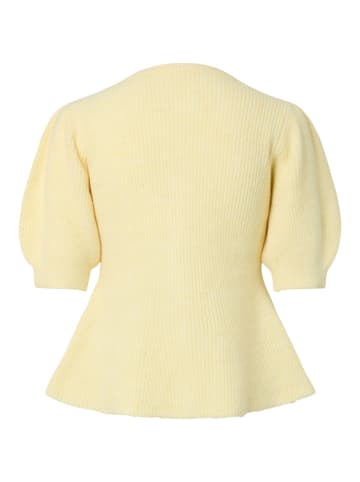 Pieces Strickjacke in Pale Banana