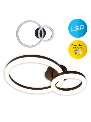 näve LED Deckenleuchte "CIRCULO" in schwarz - (L)53 cm x (B)40 cm x (H)14 cm - EEK G