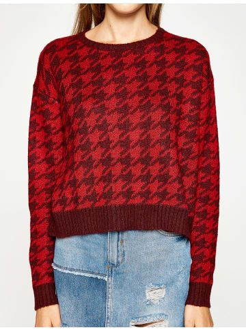 KOTON Sweater in Rot Gemustert