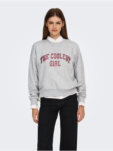 ONLY Sweatshirt in Light Grey Melange