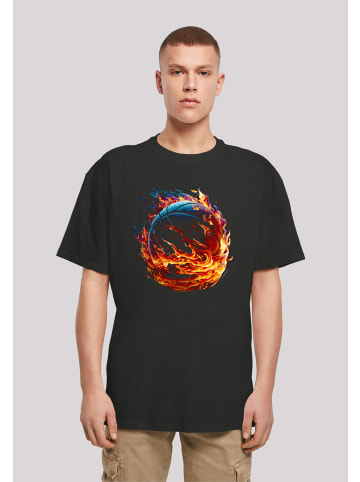 F4NT4STIC T-Shirt Basketball On Fire Sport OVERSIZE TEE in schwarz