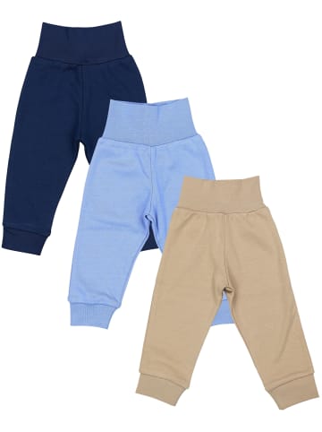 TupTam Baby Jungen Lange Pumphose 3er Pack in blau/beige