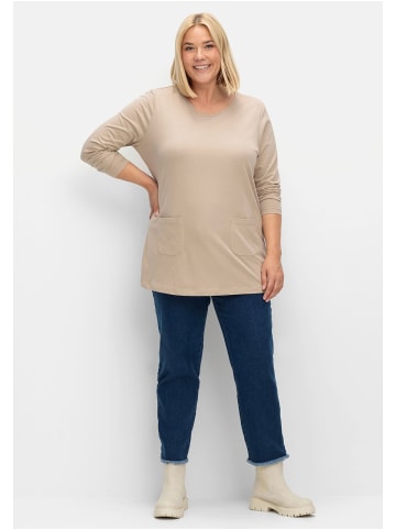 sheego Longshirt in sand