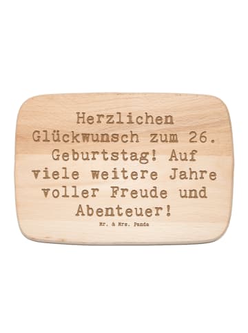 Mr. & Mrs. Panda Vesperbrett Spruch 26. Geburtstag mit Spruch in Transparent
