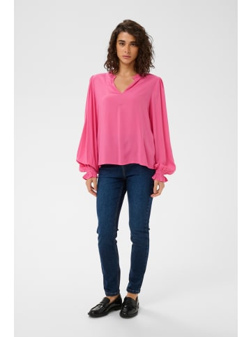 Kaffe Langarm-Bluse KAelly Regular fit in Pink Power