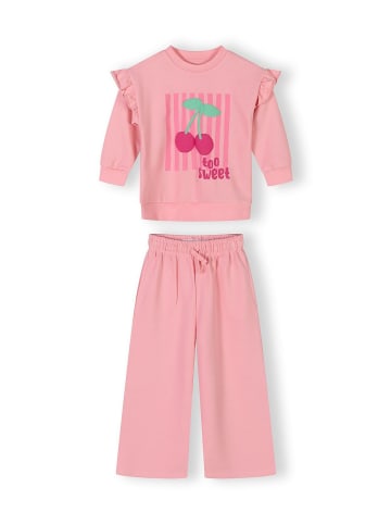 Minoti 2-tlg Langarmshirt & Hose 30SET100 in hellpink