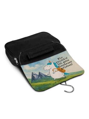 Mr. & Mrs. Panda Kosmetiktasche Einhorn Bergsteiger Design mit S... in Weiß