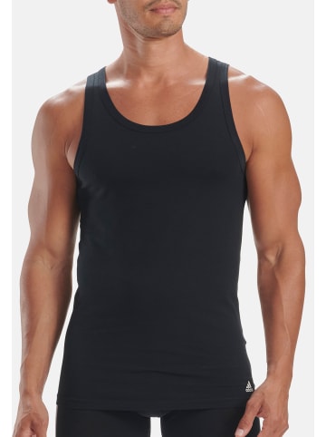 Adidas Sportswear Unterhemd / Tanktop Active Flex Cotton 3 Stripes in Schwarz