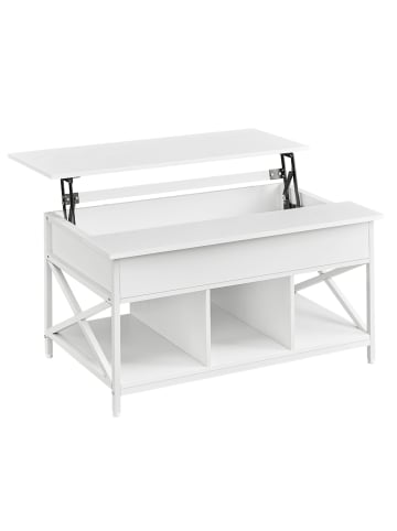 VASAGLE Couchtisch Daxton in Weiß - (B)100 x (H)62 x (T)60 cm