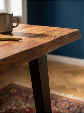 KADIMA DESIGN Schreibtisch Massiv Baumkante, Handarbeit, Professional