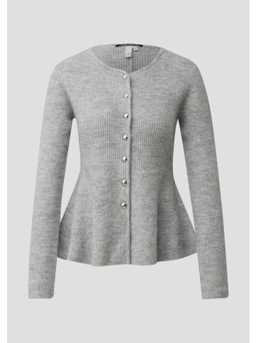 QS Strickjacke in 9400_grau meliert