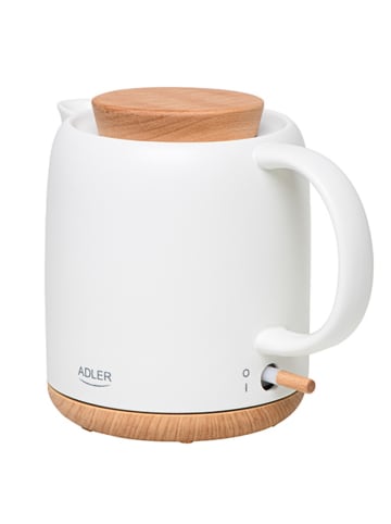 Adler Europe Adler AD 1304 Keramik-Wasserkocher 1200 W - 1 L, 360°-Basis, Ecru in Ecru