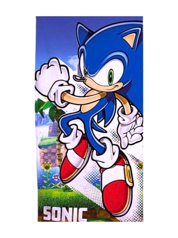 Sonic Strand-/Badetuch Sonic The Hedgehog - (L) 140 cm x (B) 70 cm in Blau