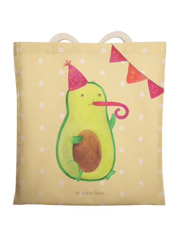 Mr. & Mrs. Panda Tote Bag Avocado Party ohne Spruch in Gelb Pastell