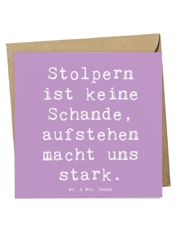 Mr. & Mrs. Panda Grußkarte Spruch Aus Fehlern lernen mit Spruch in Lavendeltraum