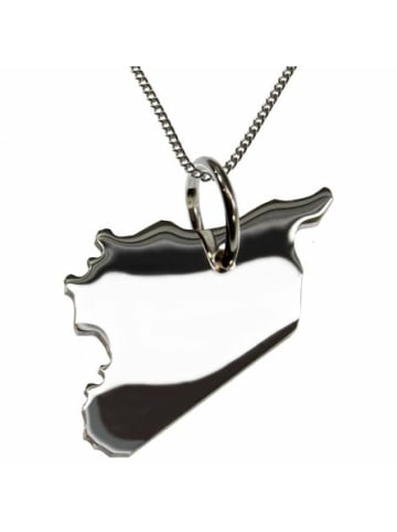 Schmuckador 50cm Halskette + Syrien Anhänger in massiv 925 Silber in silber