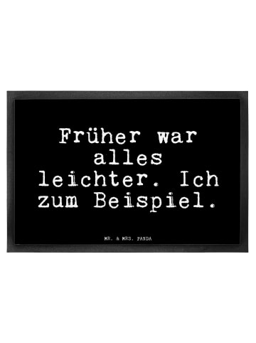 Mr. & Mrs. Panda Fußmatte Früher war alles leichter.... mit Spruch in Schwarz