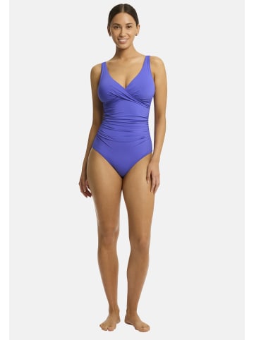 Sea Level Essentials Cross Front Multifit One Piece in IRIS