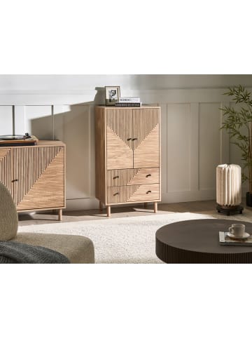 Beliani Kommode RONGE in Braun - (W) 60 x (H) 110 x (L) 40 cm