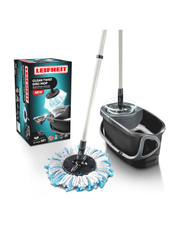 Leifheit Set CLEAN TWIST Disc Mop Ergo schwarz 46,0 x 32,0 x 140,0 cm