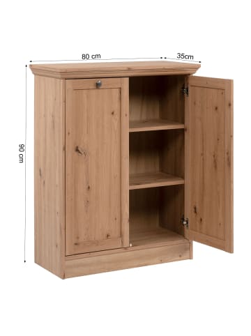 Homestyle4u Kommode 80x90x35 in Braun